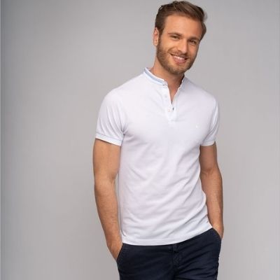 Polo uomo manica corta colore bianco